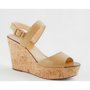 J. Crew Factory Maryanne Leather Wedges